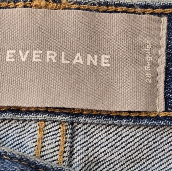 Everlane high rise cropped 23 inseam Jeans Raw Hem size 28 - Picture 5 of 10
